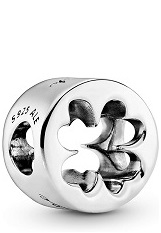 catchy silver clover cut out Pandora charm